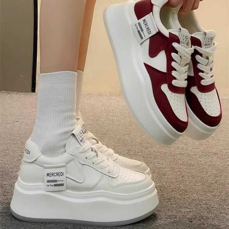 Cabelo liso verão novos sapatos esportivos design de nicho mostra sapatos de sola alta grossa