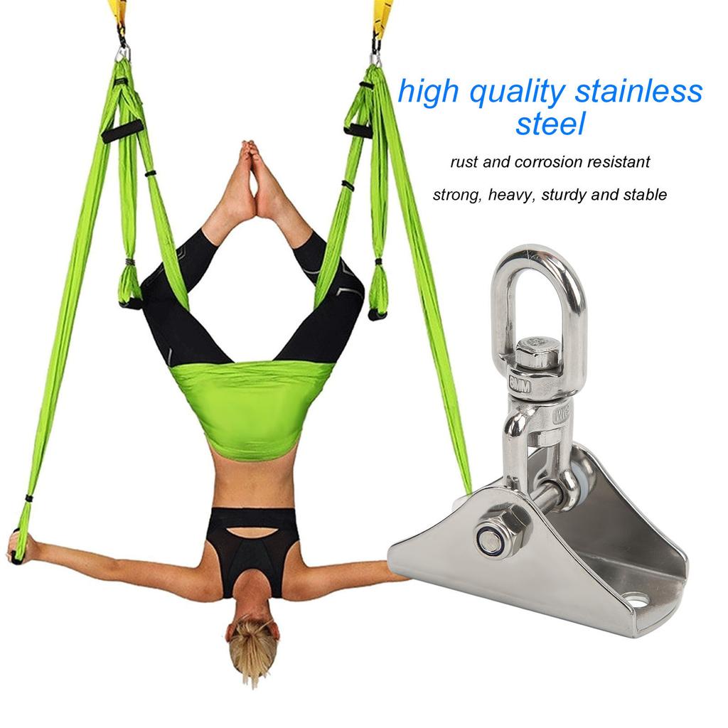 Heavy Duty Yoga Suspension Hooks Stainless Steel Hammock Hooks with Screws for Yoga Sandbags Swing Fixation
