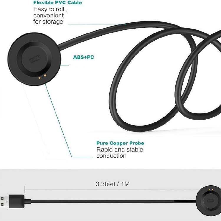 Schnelllade-Magnet-USB-Kabel Kein Verdrehen 1 m Länge Smartwatch Magnetisches Ladekabel Einfach zu bedienen für iTECH 2/3