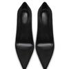 Suede pointed super high heels women's thin heels light mouth sexy spring and autumn 2025 new fashionable sexy black sole single shoes