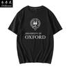 Oxford University British School Uniform Printed Tshirt Summer Unisex Couples Shortsleeved Crew Neck Top Mens Tshirt