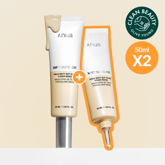 

Anua Матовый, но сияющий тональный солнцезащитный крем SPF 50+ PA++++ – Покрытие Бежевый (50 мл / 1,69 фл. унция) Двойной пакет