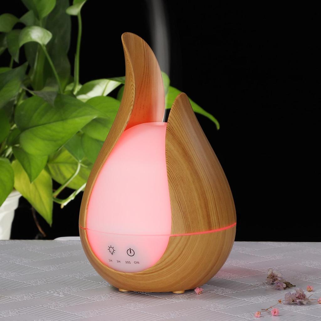 Wood Grain Ultrasonic Desktop Aroma Diffuser, 200ml Capacity