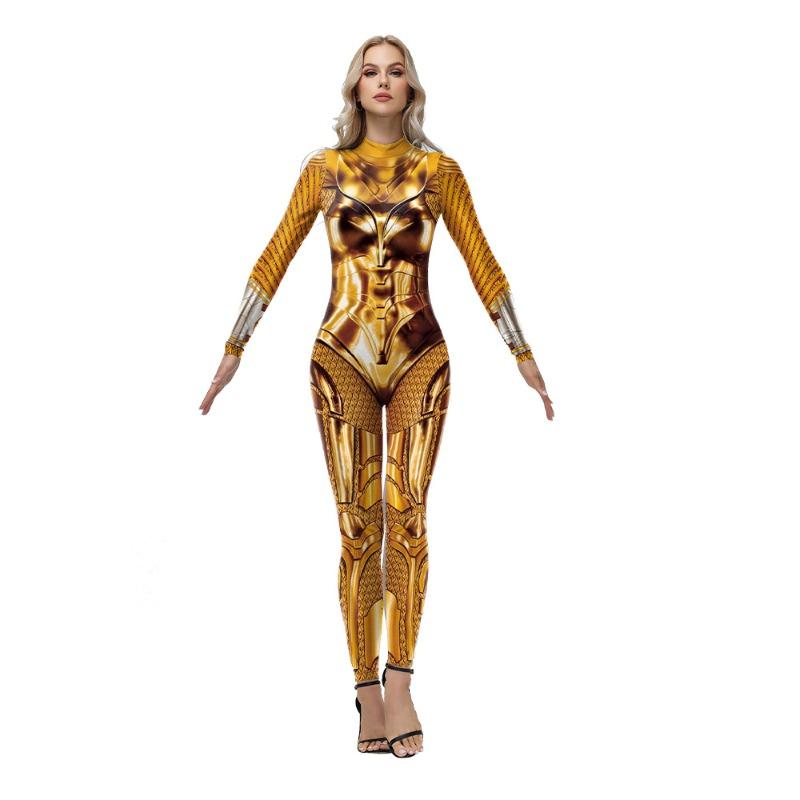 Autumn Supply Women's Tight One-Piece Clothing Mechanical Armor Digital Printing Party Play Clothing