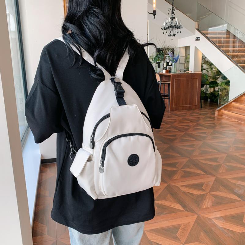 

Light Student Backpack School Backpack For Teenage Girl Boy Backpack Schoolbag Waterproof Women Laptop Nylon Travel Bag Unisex белый