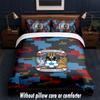 Coventry City Fußball Design Bett Bettwäsche Set 1 Bettbezug + 2 Kissenbezüge Weich Atmungsaktiv Haushalt Bettwäsche