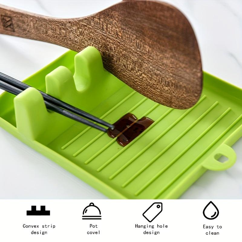 Silicone Utensil Holder, Cutlery Holder, Spoon Storage Rack, Suitable for Spatula, Long-handled Spoon, Fork, Put Pot Lid