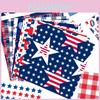 Themed Independence Day Striped Star Balloon Pattern Gift Box Packaging Paper