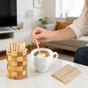 Traditional Design 101 Drink Stirrer Collection With Wooden Stand For Coffee Houses Home Lounges Restaurants