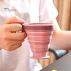 Přenosný silikonový hrnek na kávu Skládací cestovní hrnek na horké nápoje Snadné skladování Skládací na nápoje Teplé i studené Znovu použitelný Do kapsy Skládací