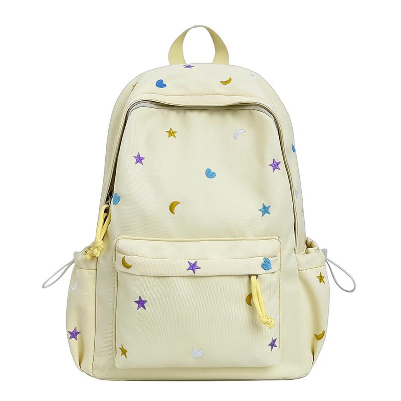 Large Capacity Student Schoolbag Women's Embroidered Computer Backpack Lightweight Backpack