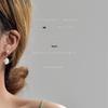 [Camellia] Orecchini a Bottone Fiore di Perla Fatti a Mano con Ago in Argento 925 - Orecchini INS Stile Dolce Giapponese Coreano da Donna
