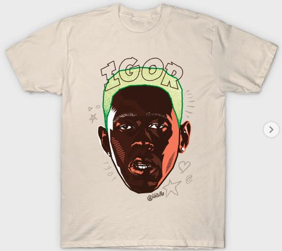 Tyler the Creator IGOR Взрослый S-3XL Бежевый Фан-арт Odd Future Рэпер Музыка Унисекс Футболка M 1730₽