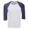Canvas 3/4-ermet baseball T-skjorte for menn