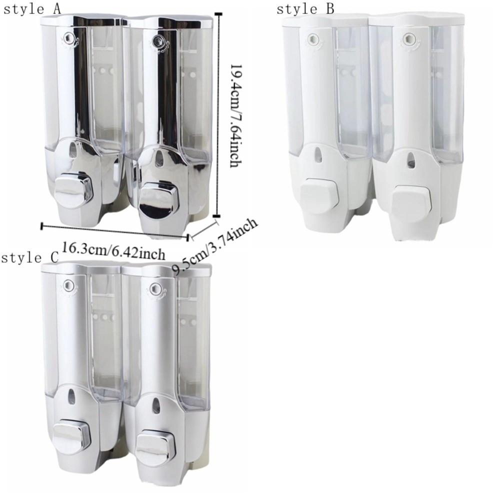 ABS Wall-mounted Liquid Dispenser Manual Operation Shower Dispenser Press Soap Organizer  Office