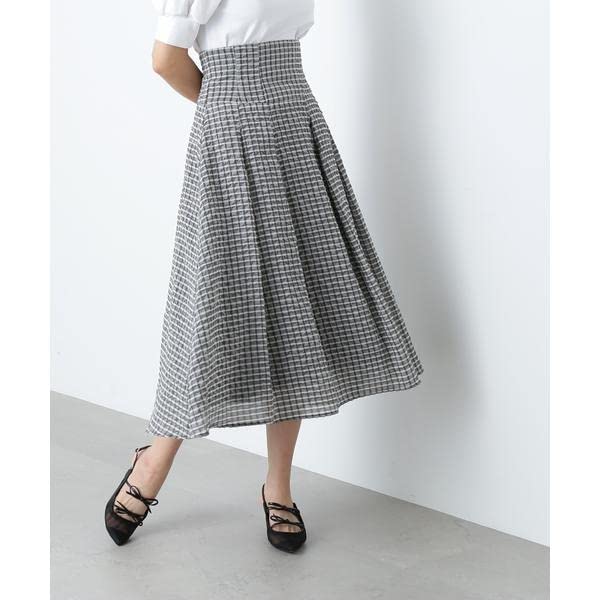 JILL by JILL STUART Skirt [Pre-order: Arrives mid- to late March] Women's Fukure Check Series Skirt, 125-3120021, Black