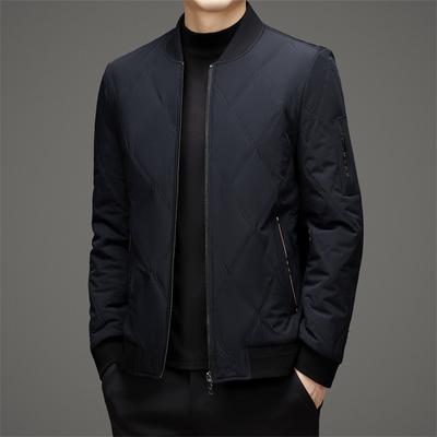 Herren Maulbeerseide Baumwollmantel Neujahr Winter Kurz Baseballkragen Leichte Warme Baumwolljacke