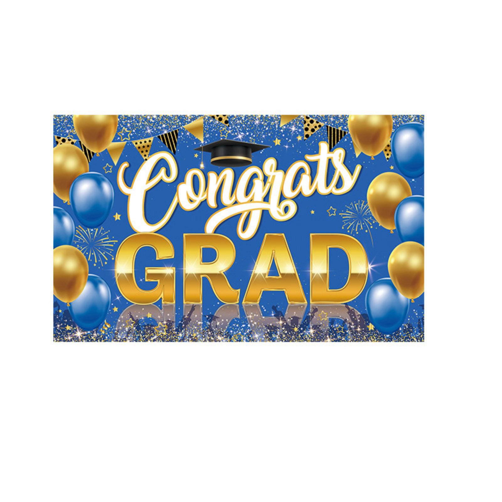 

Выпускной, оформление выпускного вечера в кампусе, праздничные баннеры, украшения для внутреннего двора, фоновая ткань, мероприятие в помещении. One Size