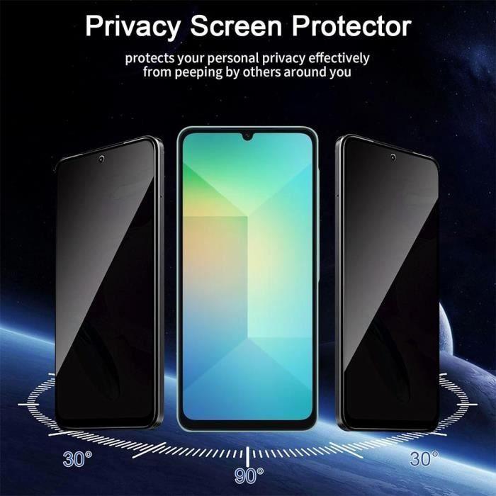 Verres trempés - samsung - galaxy a06 - anti-espion - protection antichoc - 4 pièces