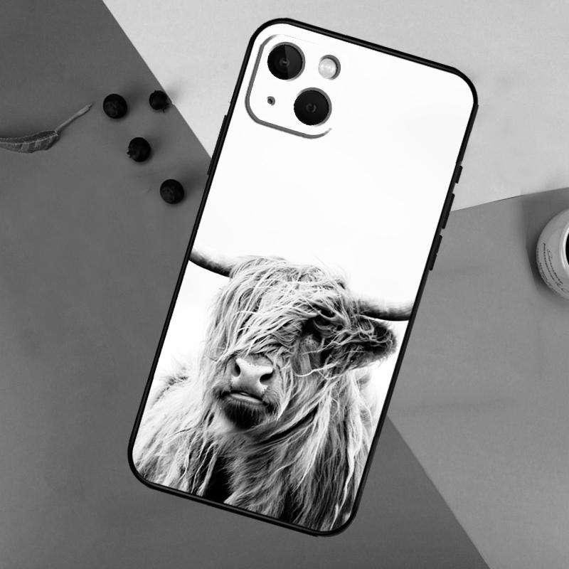Highland Cows Phone Case For iPhone 11 12 13 14 16 15 Pro Max Mini 7 8 Plus X XR XS Max Bumper Cases Cover