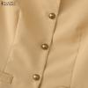 ZANZEA Canottiere Casual da Donna con Scollo a U, Colore Unico, Vestibilità Larga, Senza Maniche