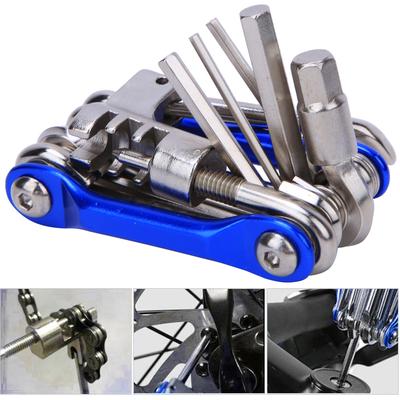 11 In 1 Multifunctional Bike Repair Tools Set with T25 Chain Cutter Cycling Equipment for Mountain Bicycle
