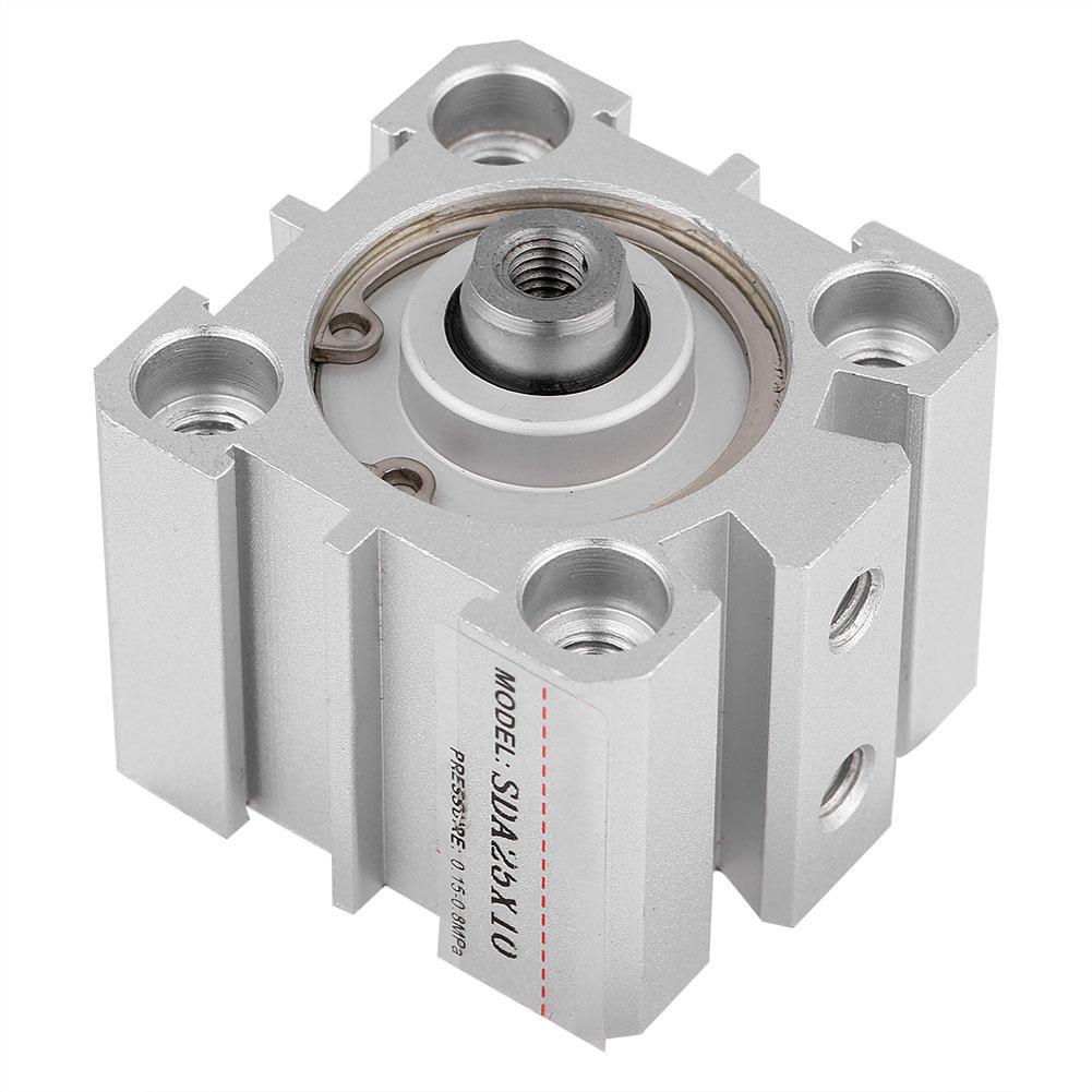 SDA25 10 25mm Bore 10mm Stroke Aluminum Double Acting Pneumatic Air Cylinder
