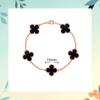 New Arrival Four-leaf Clover Bracelet Natural Mother-of-pearl Agate Accessible Luxury Women's Bracelet