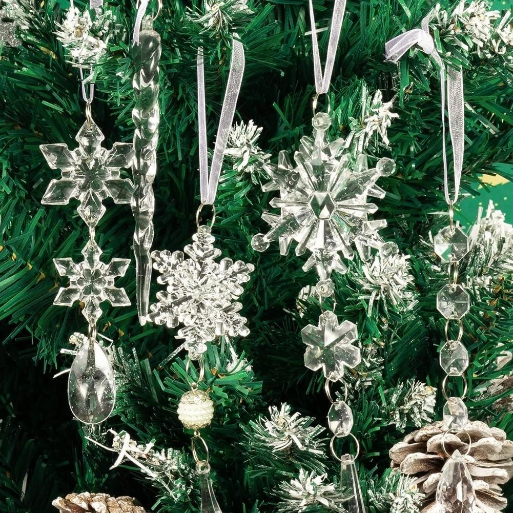Snowflake Icicle Tree Decoration Exquisite Christmas Ornaments
