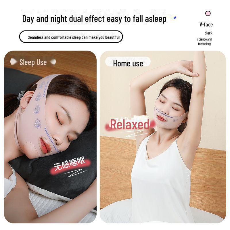 V-Face Lifting Bandage, Face Shaping & Sculpture, Firming, Enhancing Nasolabial Folds, Reducing Double Chin, Targeting Masseter Muscle, Sleeping Mask