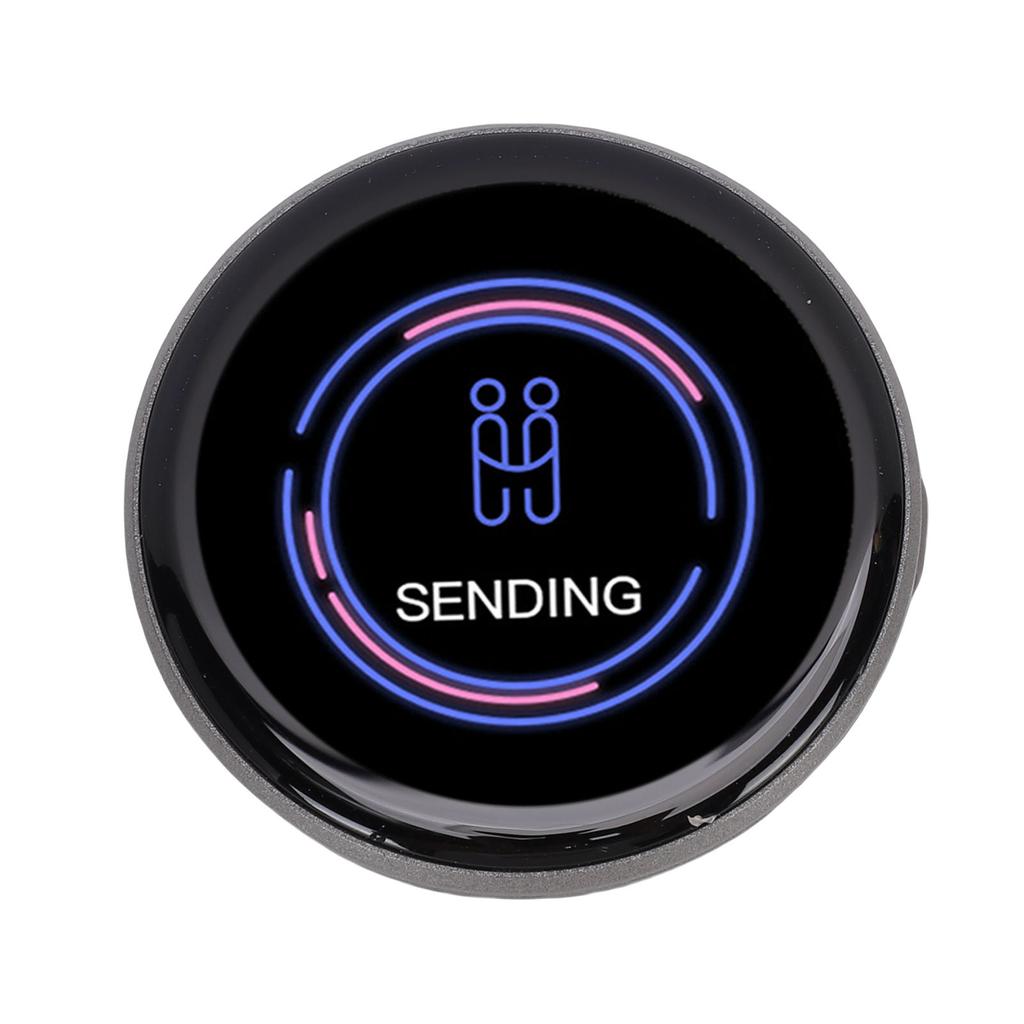 Spilla Elettronica Divertente Badge Touchscreen con Display HD da 1,7 Pollici Trasferisci Foto Video per Zaini Vestiti Nero