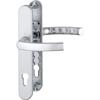 Door Handle - HOPPE - 3760911 LIEGE - Narrow Plate - Anodized Silver Aluminum - Durable Use