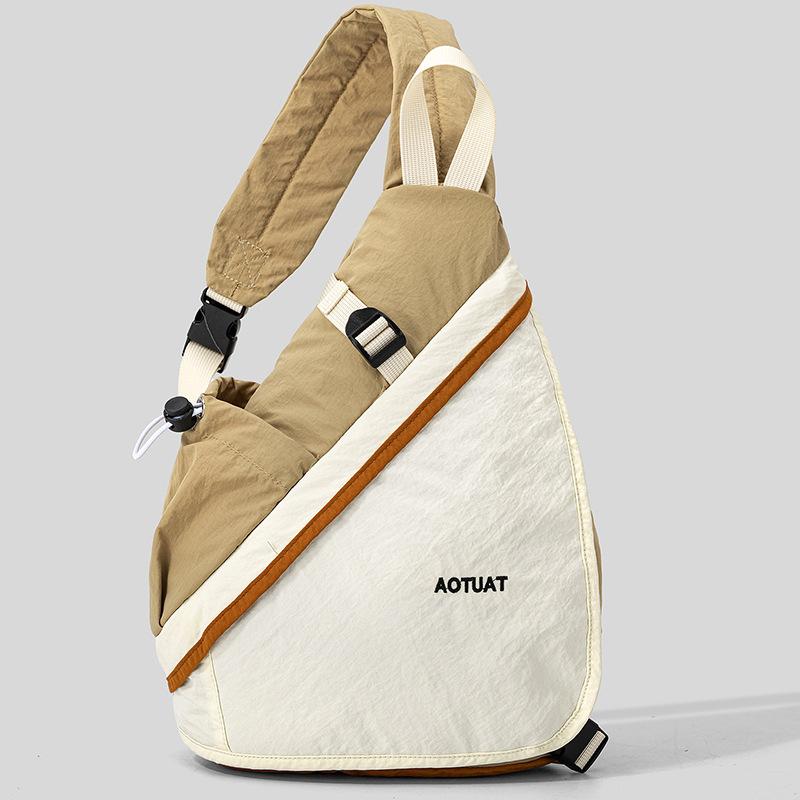 Outdoor messenger bag women's fashion cycling bag single shoulder simple and lightweight chest bag boys sports small backpack