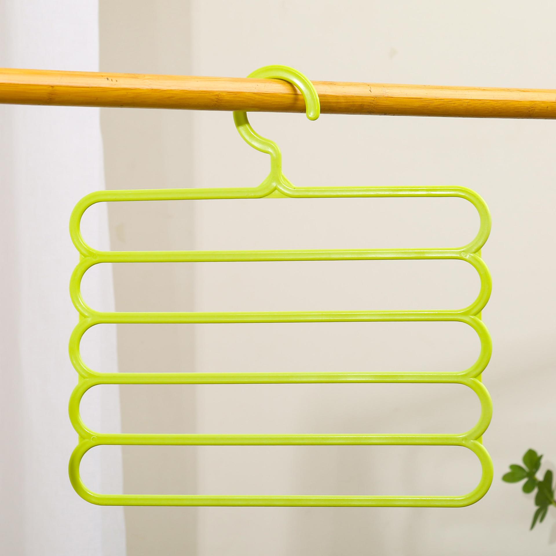 

Многофункциональная 5-слойная вешалка для брюк S-типа, вешалка для брюк, зажим для брюк, многослойная вешалка для брюк, бесшовное устройство для хранения, вешалка для шарфов Quantity 2 зелёный