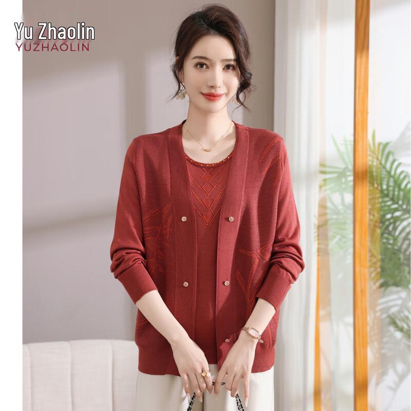 YUZHAOLIN Women s Round Neck Knit Pullover Top 4XL
