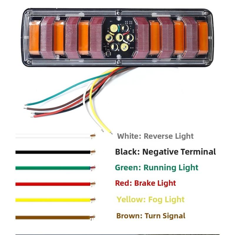 12V 24V LED Truck Tail Light High Brightness Rear Lamp Mulfunctions Reversing Lighting Brake Stop Lamp Lights For Trailer Car
