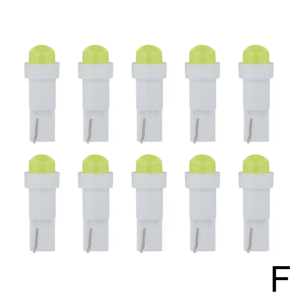 10pcs Automobile LED Instrument Light T5 COB High Brightness Energy-saving Accessories Bulb Interior Car Indicator B1G3