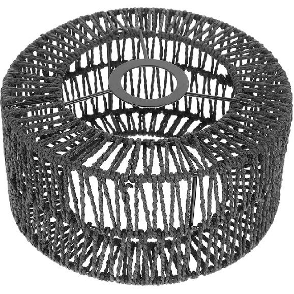 

Абажур з ротанга:Бохо плетені абажури для ламп, сільський плетений абажур для підлогових ламп, підвісного світла, люстри, 30,00X30,00X15,00 см, чорний, 22.00X22.00X11.00CM чорний