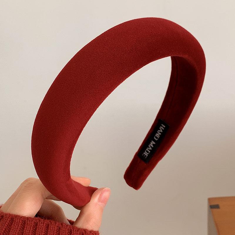 Elegant Velvet Red Holiday Headband for Women – Perfect for Autumn, Winter, and Christmas Celebrations