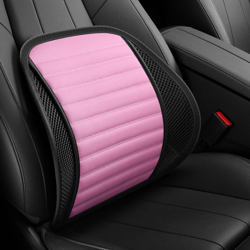 Car Seat Waist Cushion Office Chair Massage Back Lumbar Support Mesh Cushion Pad Black Mesh Back Lumbar Cushion for Car Driver