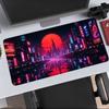 Cyberpunk Neon Mouse Pad Large Computer Office Game Table Mats XXL Rubber Anti-slip Gaming Keyboard Mousepads Long Desk Pads