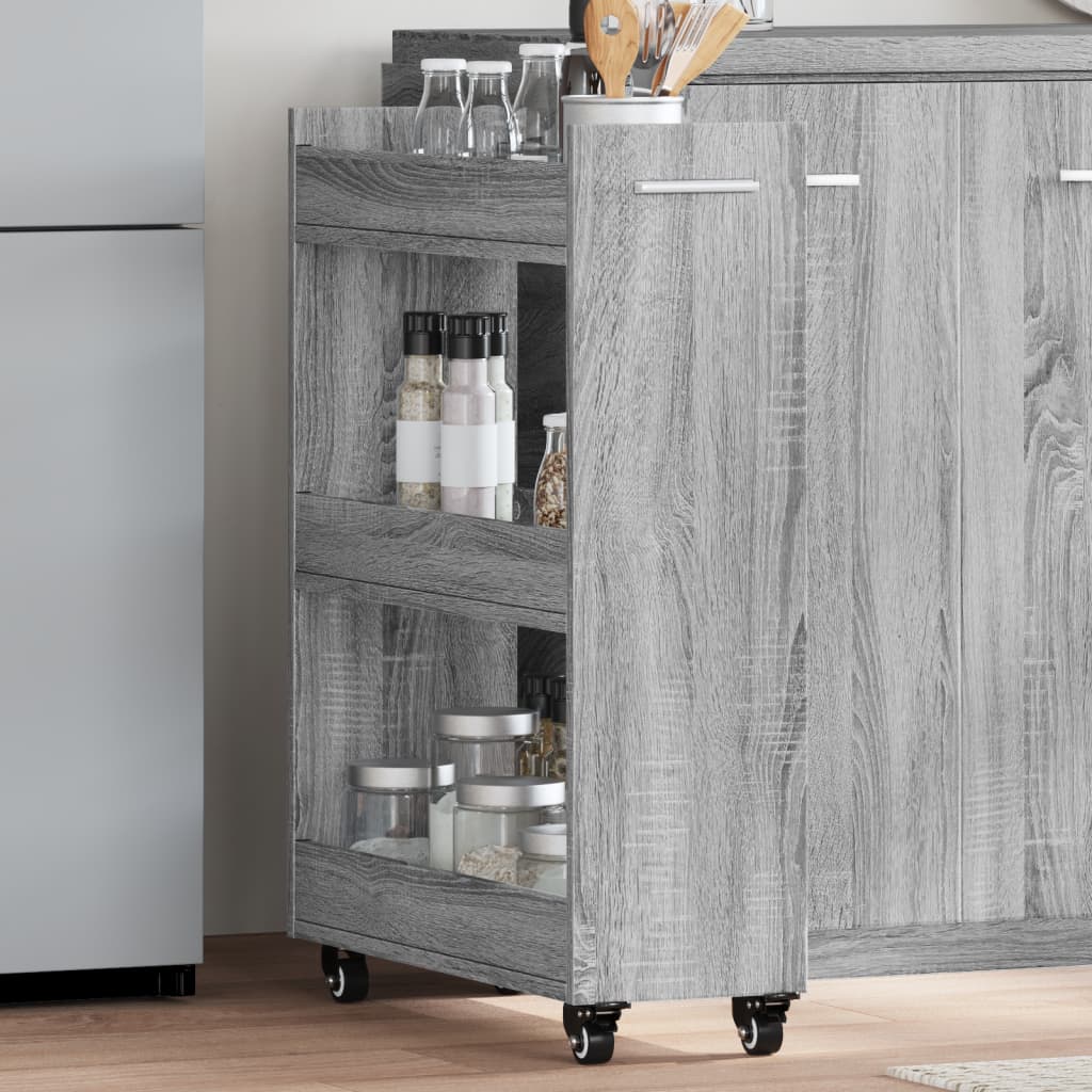 Vidaxl Mobile Cabinet, Sonoma Grey Oak, 60X22X79 Cm