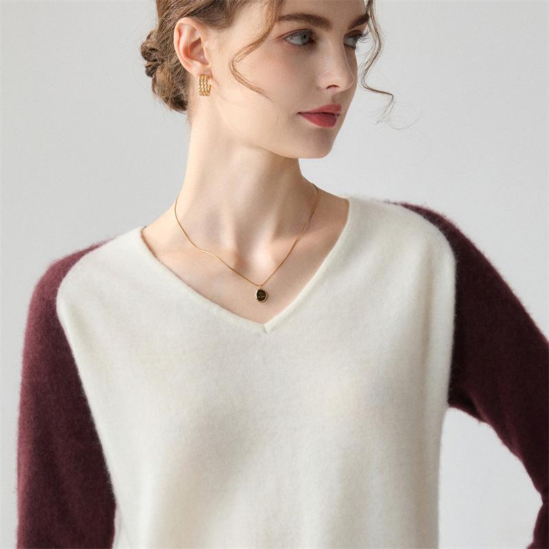 Lekasha Women's 100% Pure Cashmere Long-Sleeve Sweater - Warm Knitted Base Layer