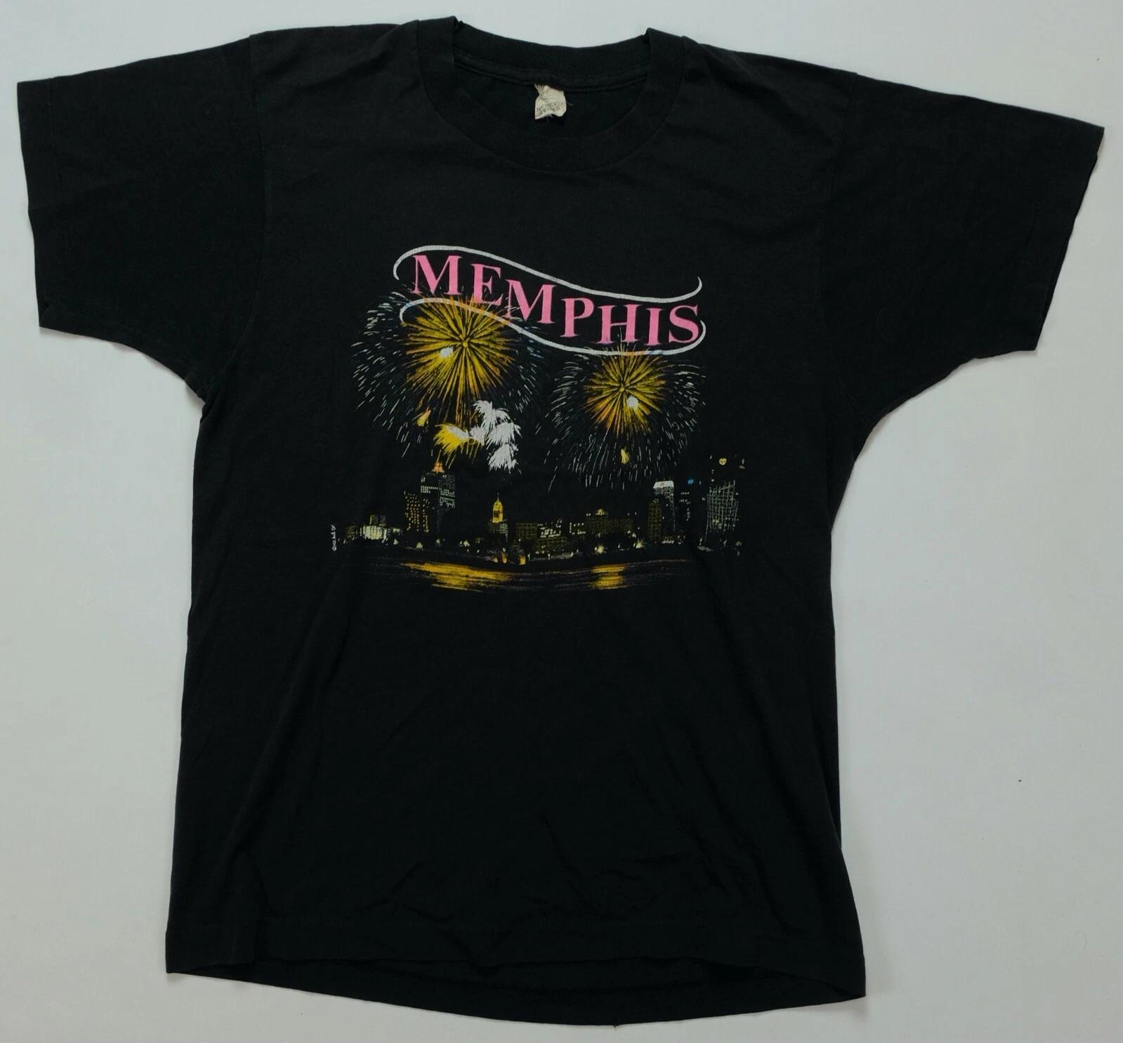 Rare VTG SCREEN STARS Memphis Fireworks Single Stitch T Shirt 90s Mo Art Co. M 4XL