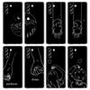 Clear Phone Case For Samsung Galaxy S24 Plus S23 FE S22 S21 S20 Ultra 5G S10 S10E S9 S8 Soft Cover Couple Cartoon Aesth Sun Moon