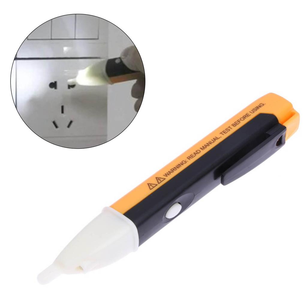 Voltage Tester 90V‑1000V AC Quick Test AC Voltage Detector with Pen Clip for Electricians Yellow