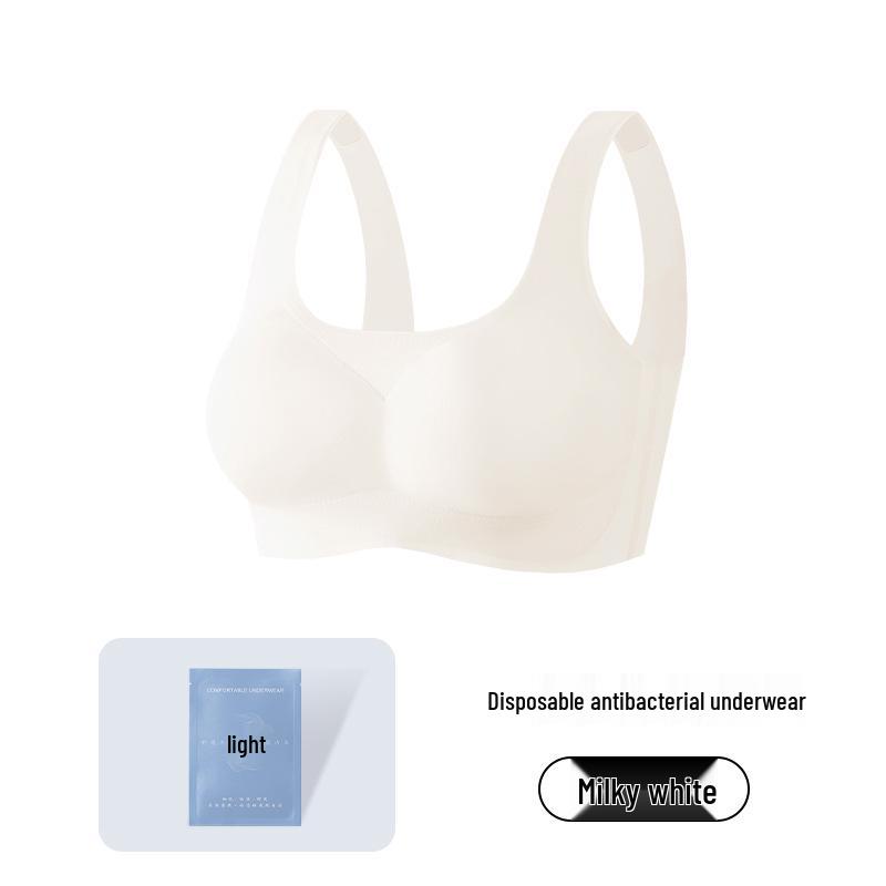 221 Portable Disposable Antibacterial Women's Underwear and Seamless Bra Set - Breathable & Wash-Free for Daily Travel.
