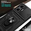 Capa For POCO F7 Case Armor Slide Camera Lens Protection Back Cover for Xiaomi POCO F7 Ring Stand Shockproof Funda
