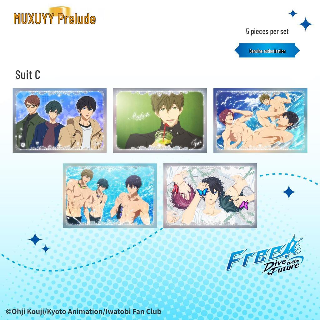 Chao Key Wan Boys' Swimming Club Anime Postcard Set 2D Merchandise