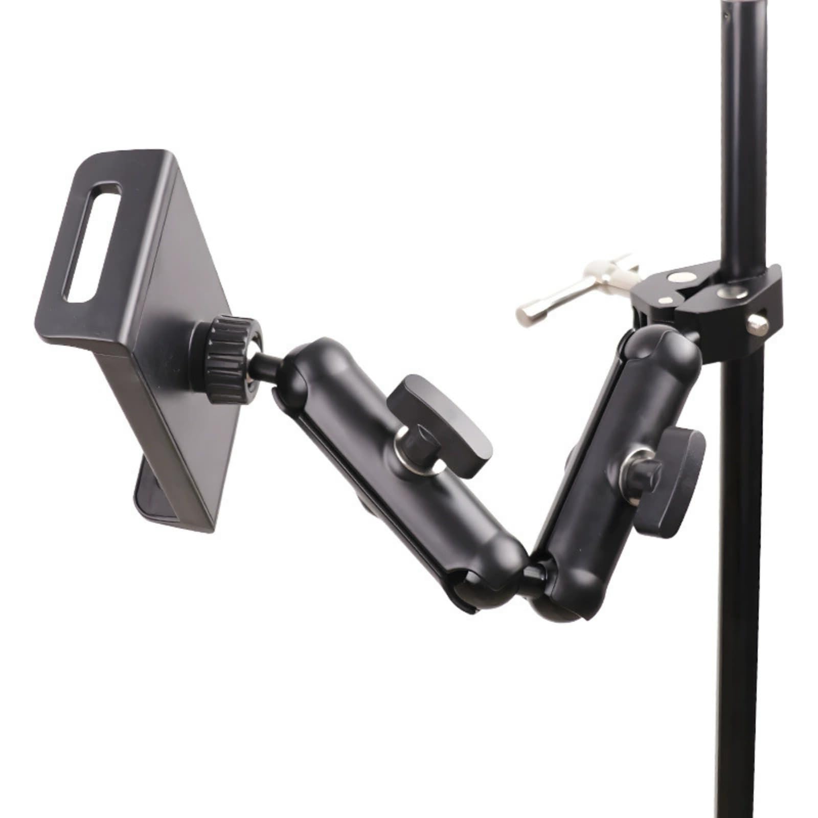 SELECOCO Microphone Stand Smartphone Holder Magic Arm Clamp Type Overhead Shooting Compatible with Large Devices 12–24cm B Multi-Joint